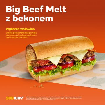Big Beef Melt z bekonem w restauracjach Subway®!