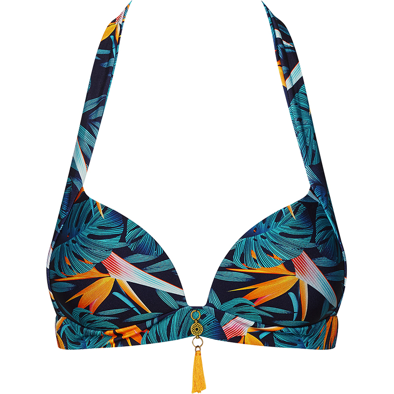 Esotiq - góra od bikini zdobiona roślinnym wzorem