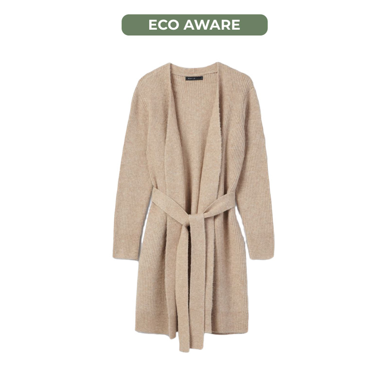 Sweter, kardigan, beżowy sweter, sweter na jesień, jesienny sweter, mohito, wiązany sweter, damski sweter