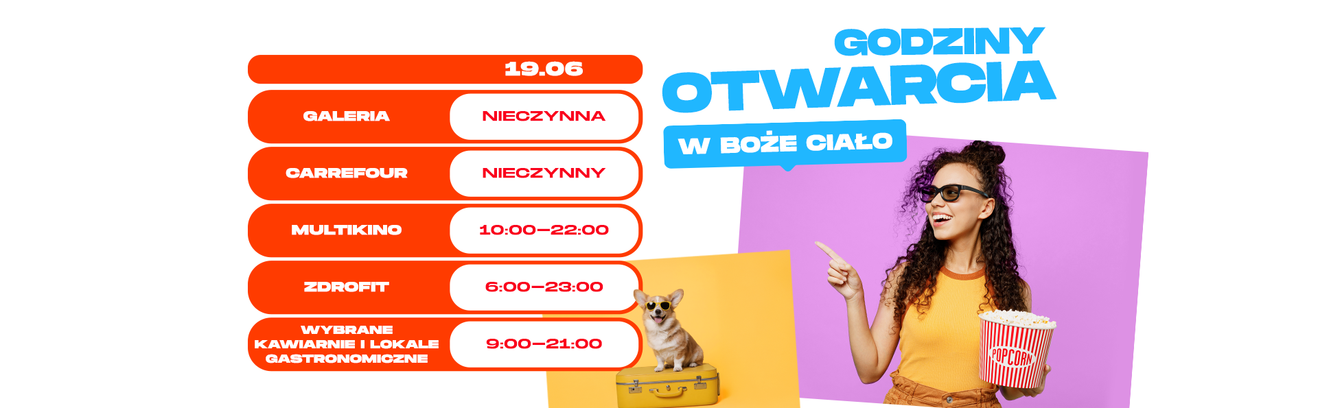 Godziny otwarcia w Boże Ciało