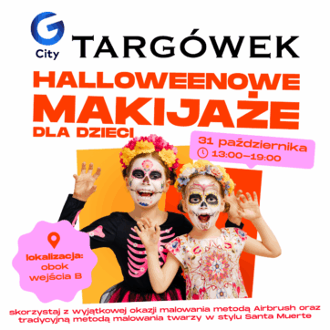 Halloweenowe makijaże dla dzieci w G City Targówek