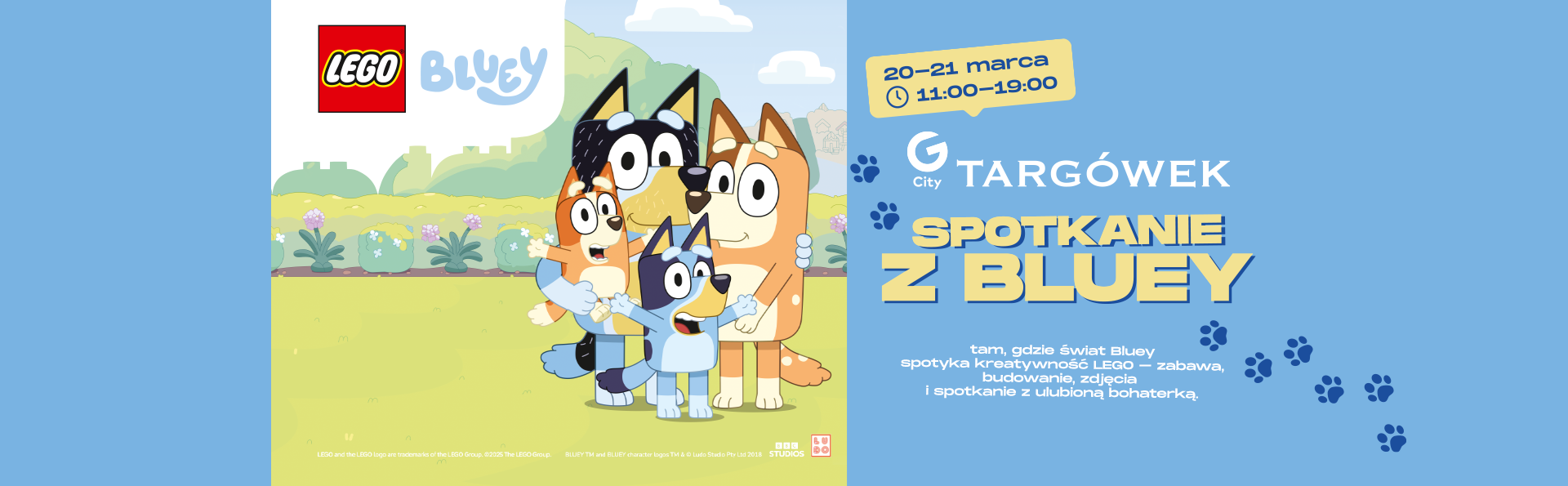Wiosenny weekend pełen kreatywnej zabawy z Bluey i LEGO® w G City Targówek.