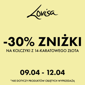 30% zniżki na kolczyki z złota