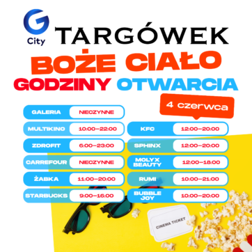 Godziny otwarcia w Boże Ciało