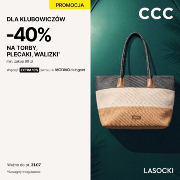 Teraz w CCC tylko w Modivoclub torby, plecaki i walizki aż 40% taniej!