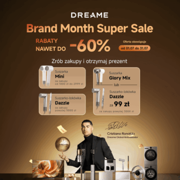 Dreame Brand Month: Rabaty do -60% + suszarka w prezencie!