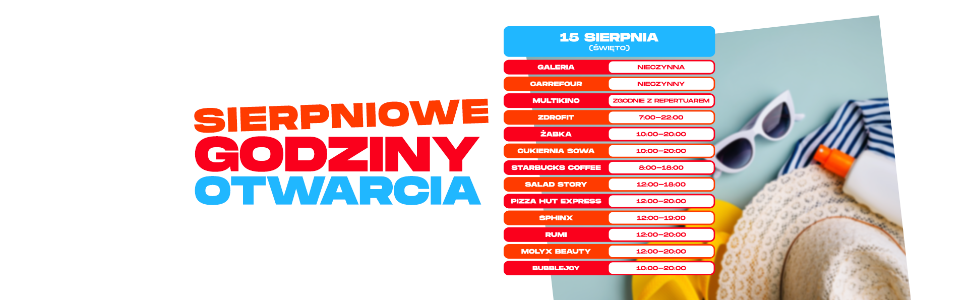 Godziny otwarcia G City Targówek 15.08