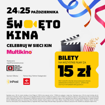 Święto Kina powraca do Multikina! Cały weekend z filmami za 15 zł